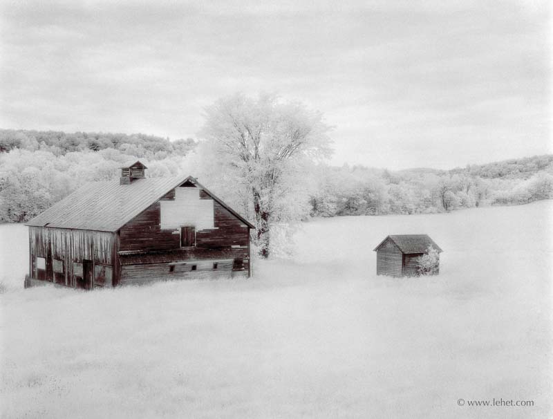 Infrared Barn by Ompompanusuc River,Vermont,1981