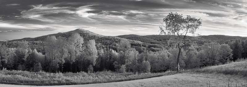 Hay Field and Mt Ascutney  Panorama,Infrared