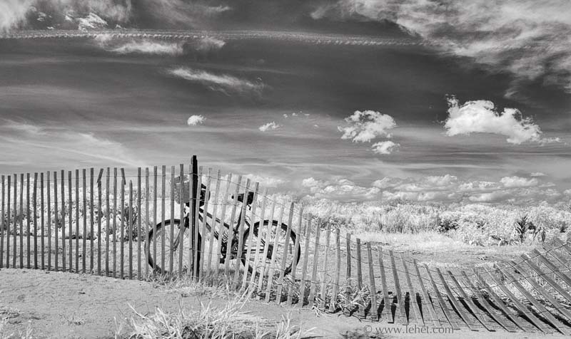 Bicycle by Beach Fence,Rhode Island 2014