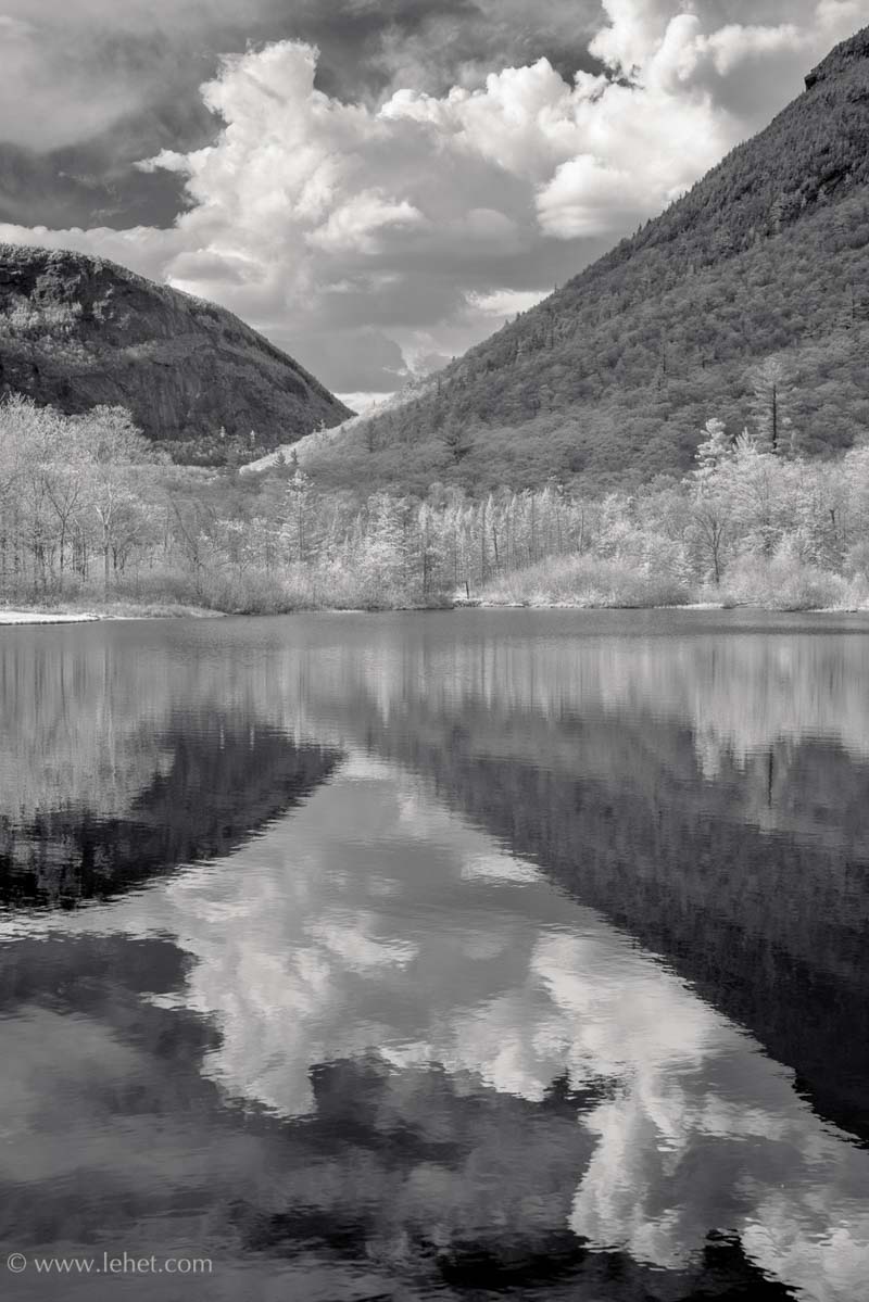 White Mountains,Cloud Reflections in Pond,Infrared