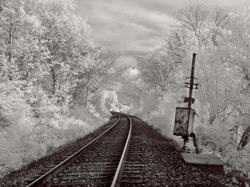 Railroad Track and Old Signal Switch,Vermont