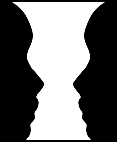 Figure Ground Paradox Vase Two Faces