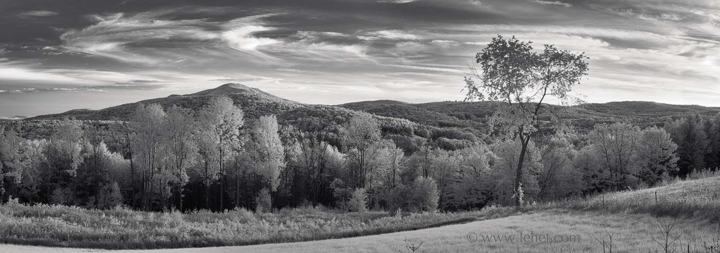 Hay Field and Mt Ascutney  Panorama, Infrared