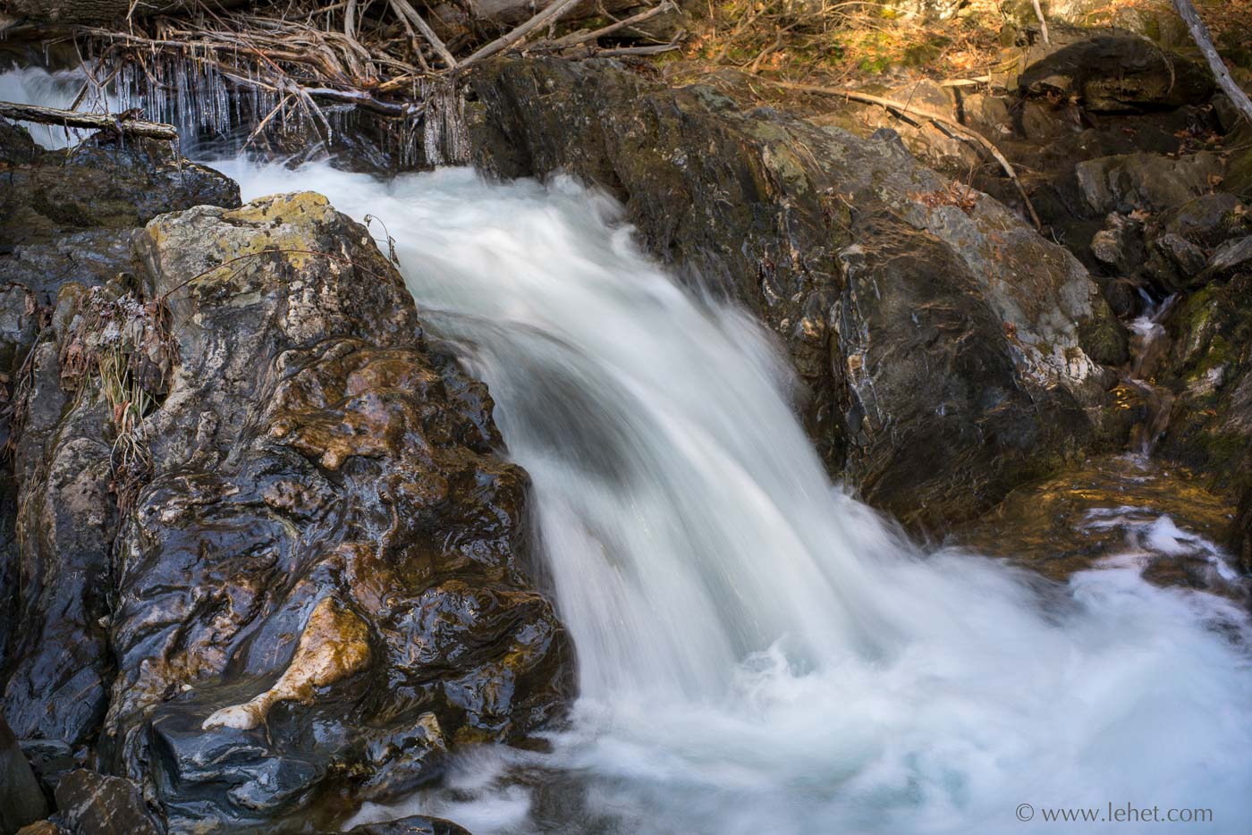 Small waterfall in early winter, Vermont