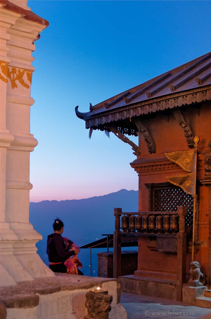 Swayambhunath Sunrise, Woman Sitting, 2013